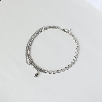 Frosty Wind Necklace Female Light Clavicle Chain Necklace Pendant Stitching Necklace