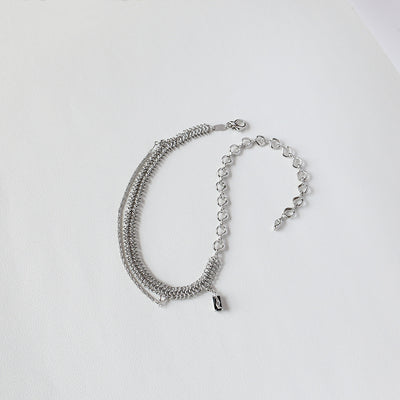 Frosty Wind Necklace Female Light Clavicle Chain Necklace Pendant Stitching Necklace