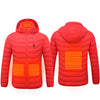 Men Heated Puffer Jacket Electric Heating Coat Insulated Hood Windbreaker