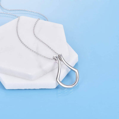 Sterling Silver Ring Holder Necklace Pendant Jewelry for Women