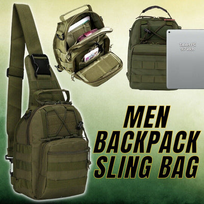 Outdoor Tactical Sling Bag Military MOLLE Crossbody Pack Chest Shoulder Backpack