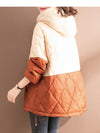 Women's Clothing Light Thin And Loose Warm Hooded Cotton Coat Jacket