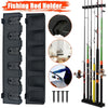 Fishing Rod Rack Vertical Holder Horizontal Wall Mount Boat Pole Stand Storage