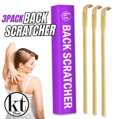 3pcs Natural Bamboo Back Scratcher Long Handle Pick Itch Relief Handcraft Tools
