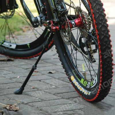 Road Bike Mountain Bicycle Adjustable Metal Bike Side Kickstand Black