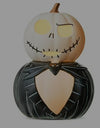 Halloween Black & White Light-up Jack Skellington Pumpkin Stack Decoration, 12 in, by Disney