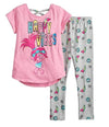 Trolls Little Girls' Crisscross Top and Leggings Set (6X) Pink