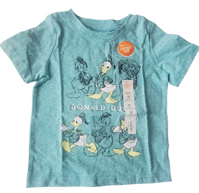 Disney Jumping Bean Donald Duck Green Wash Infant Boys Short Sleeve Tee