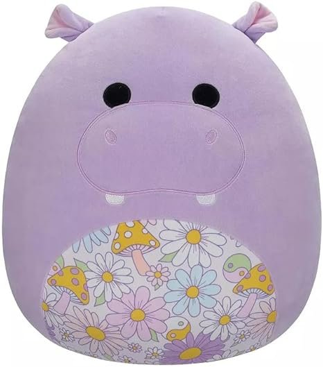 Squishmallows Original Hanna The Hippo 8 inch (Purple Floral Belly) Exclusive