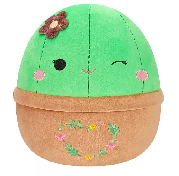 Squishmallows 16" Shadi Cactus in Pot Plush Spring Squad Edition with Embroidered Floral Heart