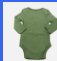 Cloud Island 4 pk Green Long Sleeve Body Covers Size 3-6M