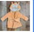 Cloud Island 1pc Orange Fox Hoodie Bath Robe, Size 6-9M