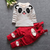 Children's clothing new girl suit spring cute strap set