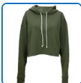 Wild Fable Ladies Cropped Olive Hoodie, Size M