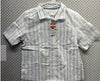 Cat & Jack Kids Blue Vertical Striped Button-Down Shortsleeve Shirt, Size XS (4/5)