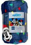 Big One Oversized Plush Mickey Mouse Friends Christmas Throw Blanket, 5'x6' Blue
