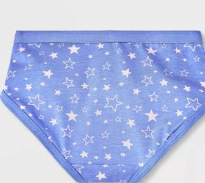 Cat & Jack Girls 2pc Pink & Blue w/ Stars Underwear, Size M (7/8)