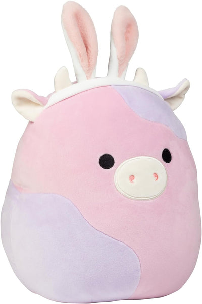Squishmallows 12" Easter Patty the Cow with Bunny Ears