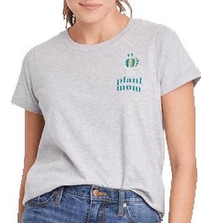 Doe Brand "Plant Mom" Ladies Gray T-shirt, Size XL