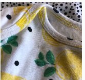 Lamaze Baby Organic 3 Pack Onesies, Lemon, Solid Yellow, and Black and White Spots, Size 6M