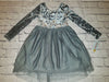 Cat & Jack Girls Silver Velvet/Velour Thread Dress, Size 4T