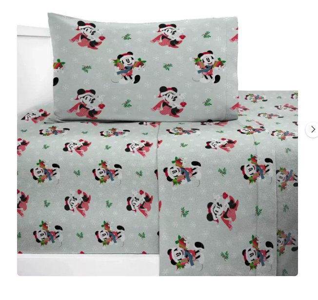 Mickey Mouse Get Festive 3 Piece Twin Flannel Sheet Set