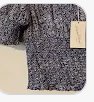 Universal Thread Good Co. Womens Navy Blue Floral 3/4 Sleeve Top