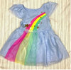 Cat & Jack Blue with Rainbow Graphic Dress for Girls, Size 2T