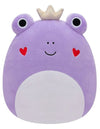 Squishmallows Original 5-Inch Francine Purple Frog with Heart Cheeks and Gold Crown