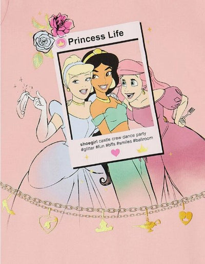 Disney Princess, Girls Play Dress 2-Pack Pink Princess Life and Green Princess Icon Print