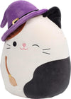Squishmallows 12" Cam Winking Cat with Witch Hat and Brooms Plush Halloween 2023