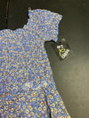 Art Class Kids Periwinkle Flower Shortsleeve Dress/Long Blouse, Size S (6/6X)