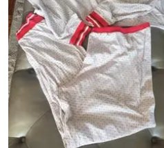 Hearth and Hand Women's 2 Piece Cream with Red Border and Spots Pajama Set, Size 4X