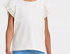 Cat & Jack Off-White Girl's Short Sleeve T-shirt Size S 6/6x