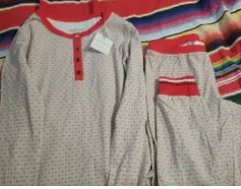 Hearth & Hand Baby Pajama Set, Cream and Red, Size 18M