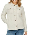 Free Country Women's High Pile Shacket Cream Med