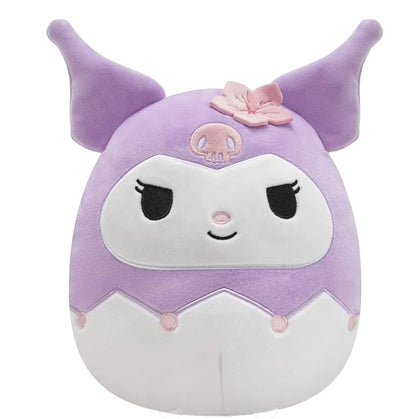 Squishmallows Sanrio Hello Kitty 8" Kuromi Purple with Skull and Hibiscus Flower on Head, Super Soft Plush Toy