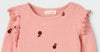 Cat & Jack Girls Rose with Red Apple Print Ribbed Longsleeve Shirt, 3T