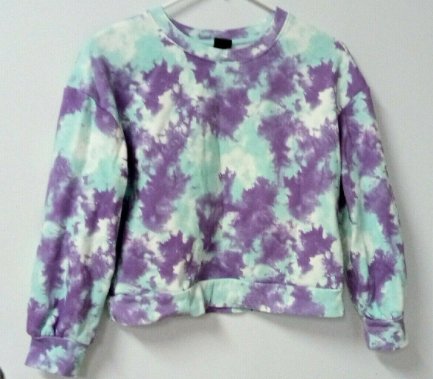 Art Class Girls Blue and Purple Tie-Dye Pullover Hoodie, Size L (10/12)