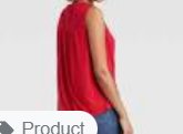 Knox Rose Ladies Rebel Red Lace Tank Top, Size 3X