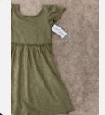 Cat & Jack Girls Olive Green Shortsleeve Dress, Size 3T