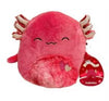 Squishmallows 5" IndieMae Valentine's Special Edition Dark Pink Axolotl with Embroidered Hearts
