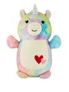 Squishmallows Official Hugmee Plush 10 inch Rainbow Tie-Dye Unicorn - Child's Ultra Soft Stuffed Plush Toy