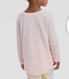 Cat & Jack Girls Light Pink Longsleeve Round-neck Shirt, Size 4T