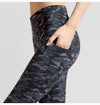 Hue Studio Womens Gray Camo Leggings, Size L