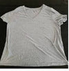Ava & Viv Ladies Gray V-neck T-shirt, Size 3XL
