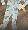 Burt's Bees Baby World Map Themed Sleeper with Footies, Size 18M