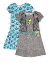 L.O.L. Surprise! Girls Short Sleeve Play Dress, 2-Pack, Size 4/5 XS
