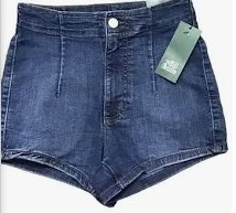 Wild Fable Womens Super High-rise Blue Jean Shorts, Size 24W