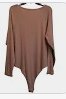 A New Day Brown Long Sleeve Roundneck Bodysuit, Size 1X